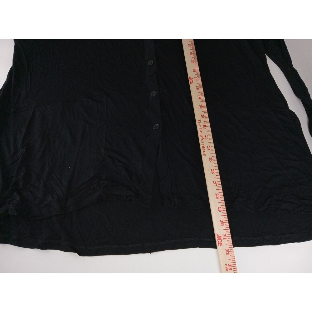 Cable & Gauge Womens Black Top Cardigan Long Sleeve Stretch Size 3X Plus - Picture 11 of 13